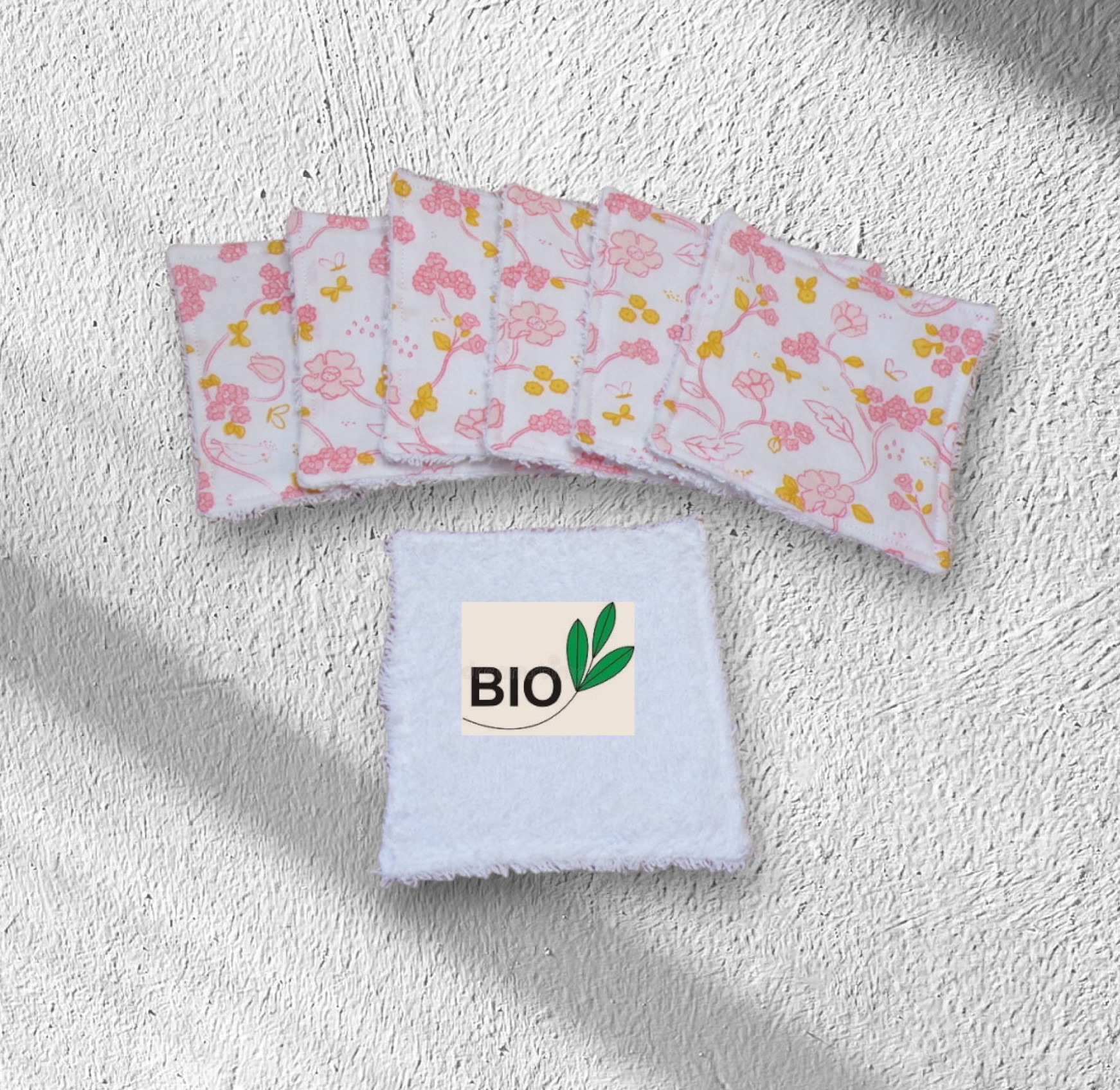 Semainier de lingettes en coton et éponge biologique modèle au choix – Image 2