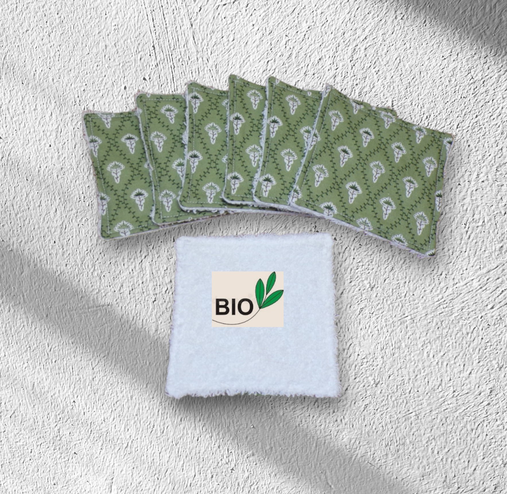 Semainier de lingettes en coton et éponge biologique modèle au choix – Image 3