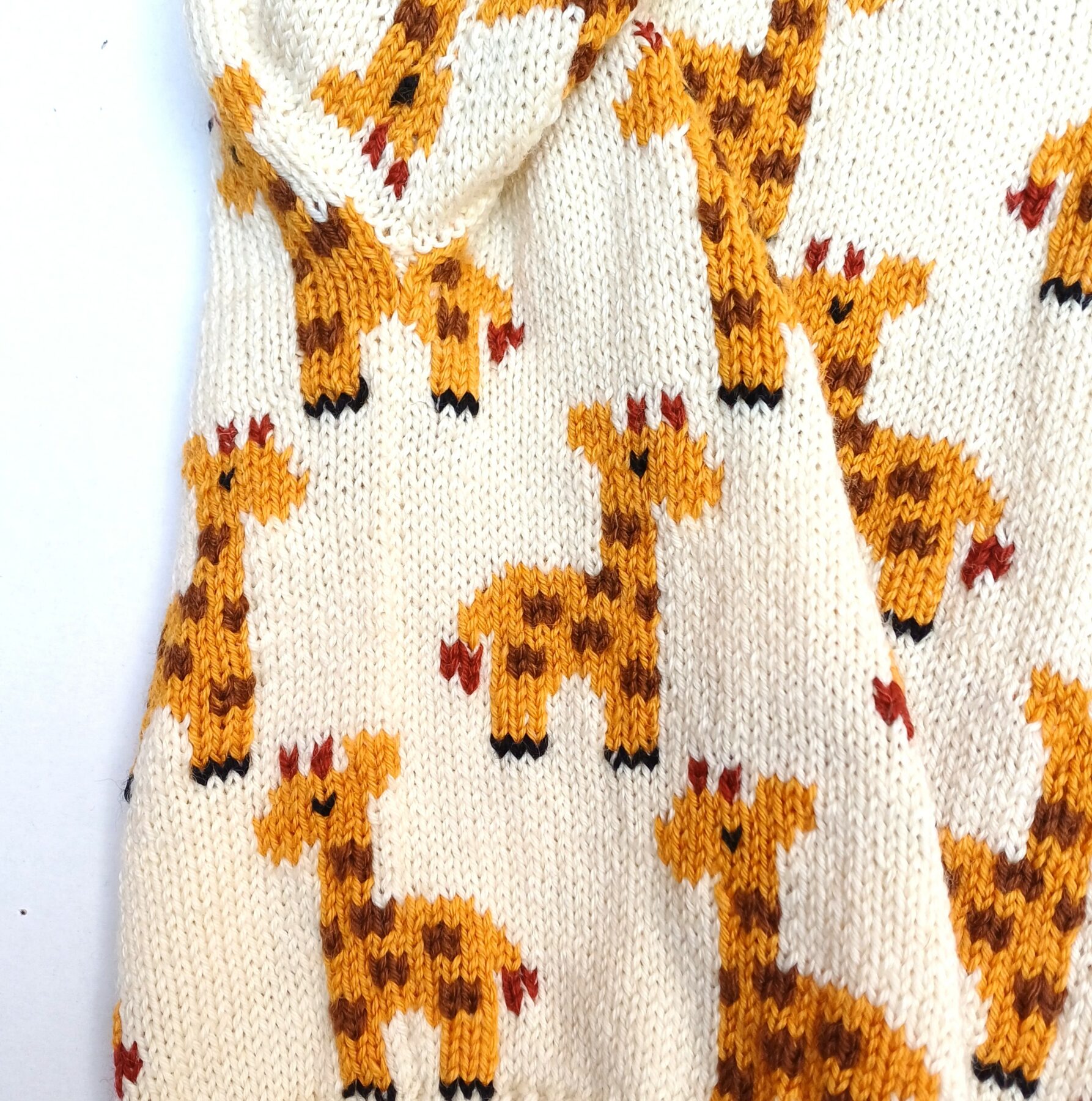 Pull fait main pour bébé de 1 an avec des girafes – Image 4