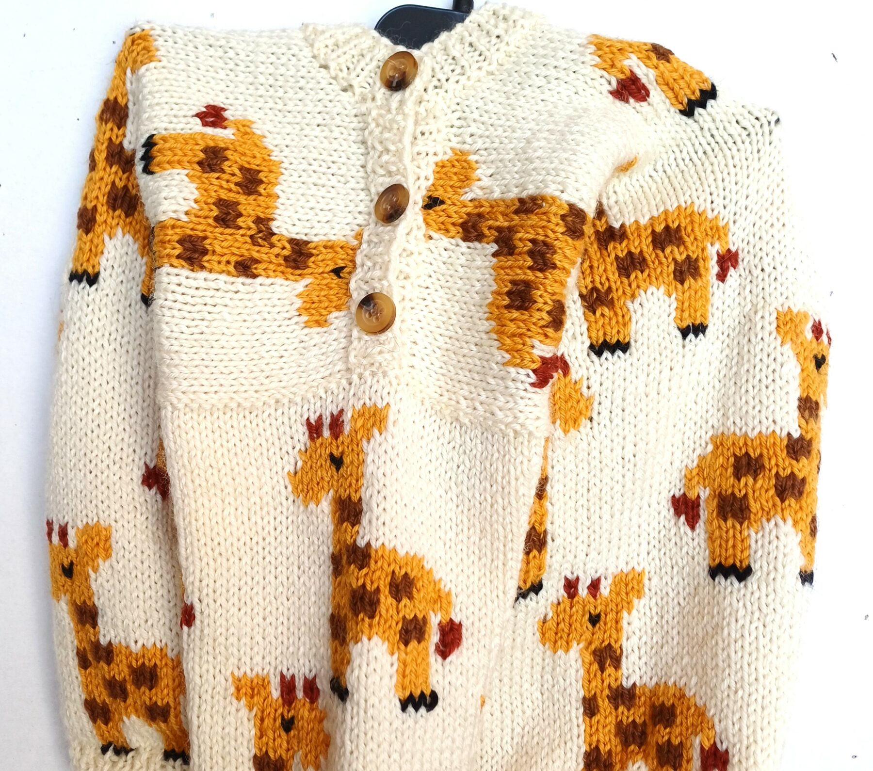 Pull fait main pour bébé de 1 an avec des girafes – Image 5