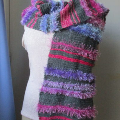 étole,écharpe,tricot fait mains,modèle unique, cadeau,accessoire