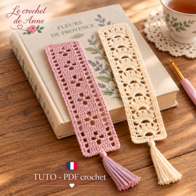 TUTO CROCHET – Marque - pages en dentelle fine , 2 modèles pour vous accompagner dans vos lectures , facile à réaliser !