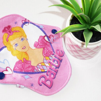Protège-slip lavable BARBIE (MINI, FIN & DISCRET - 17 cm) - Zéro déchet - PSL - Protège-slip en coton ado fille femme - Hygiène intime féminine