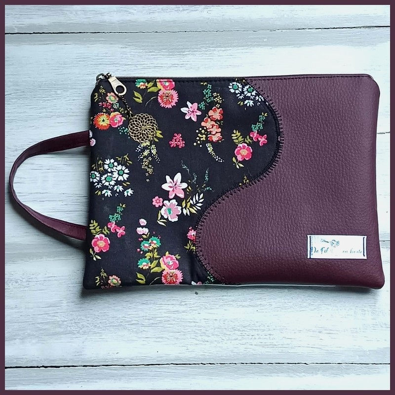 Trousse "L'envol" - Simili cuir lie de vin – Image 2