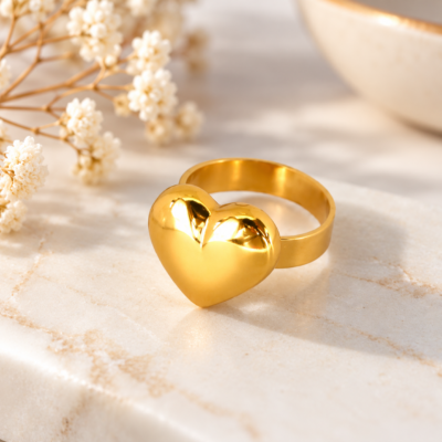 Bague Coeur doré