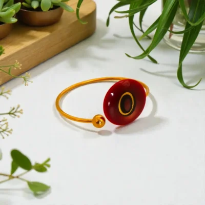 bracelet bordeaux et doré