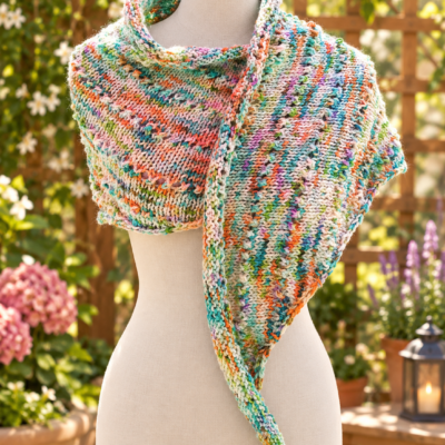 Châle en laine - Teinté main- point ajouré- Châle très doux- Accessoire femme- Cadeau