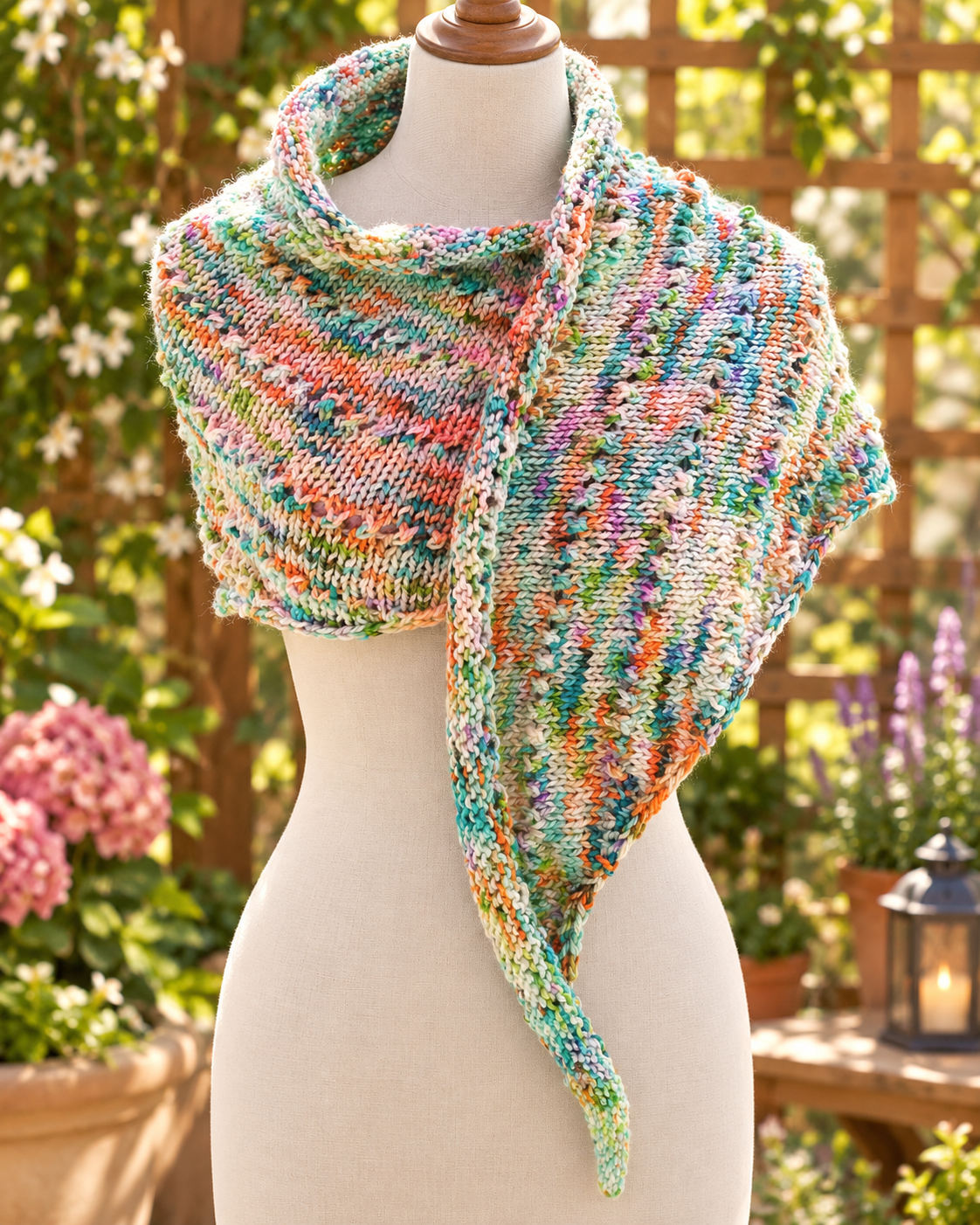 Châle en laine - Teinté main- point ajouré- Châle très doux- Accessoire femme- Cadeau