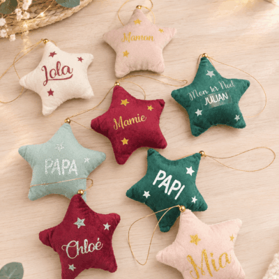 étoile de Noël personnalisée à suspendre