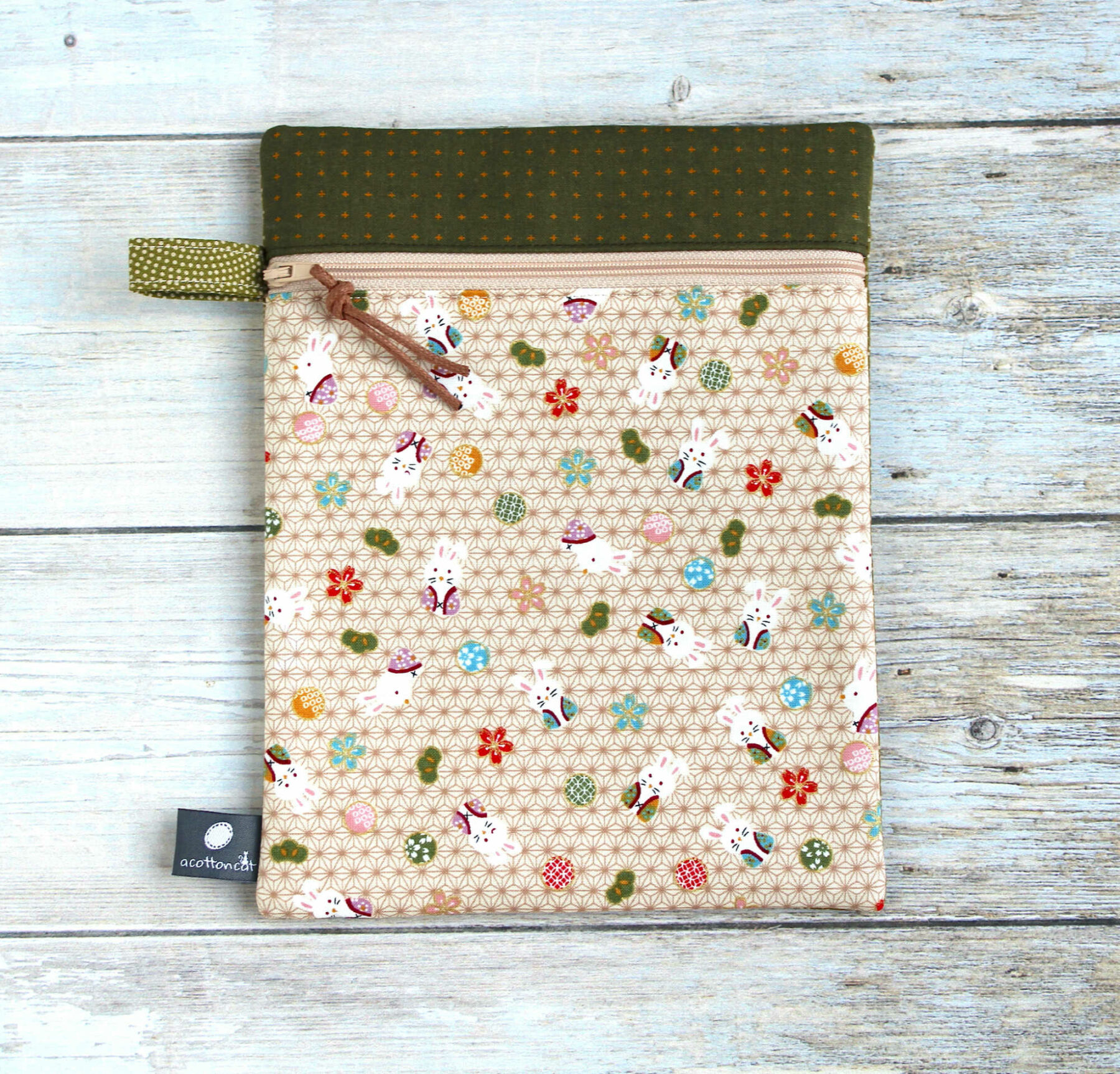 pochette japonaise plate zip