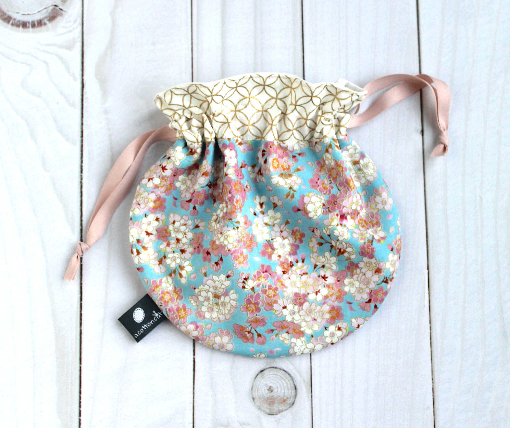 pochette japonaise ronde cordon